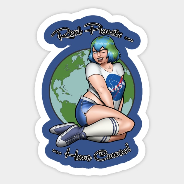 Earth-Chan! Sticker by TravisPerkinsArt